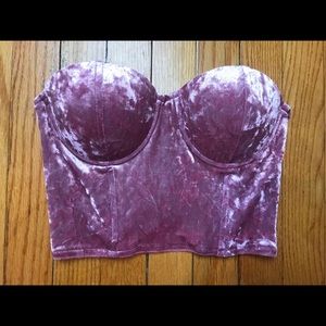 Velvet crop top